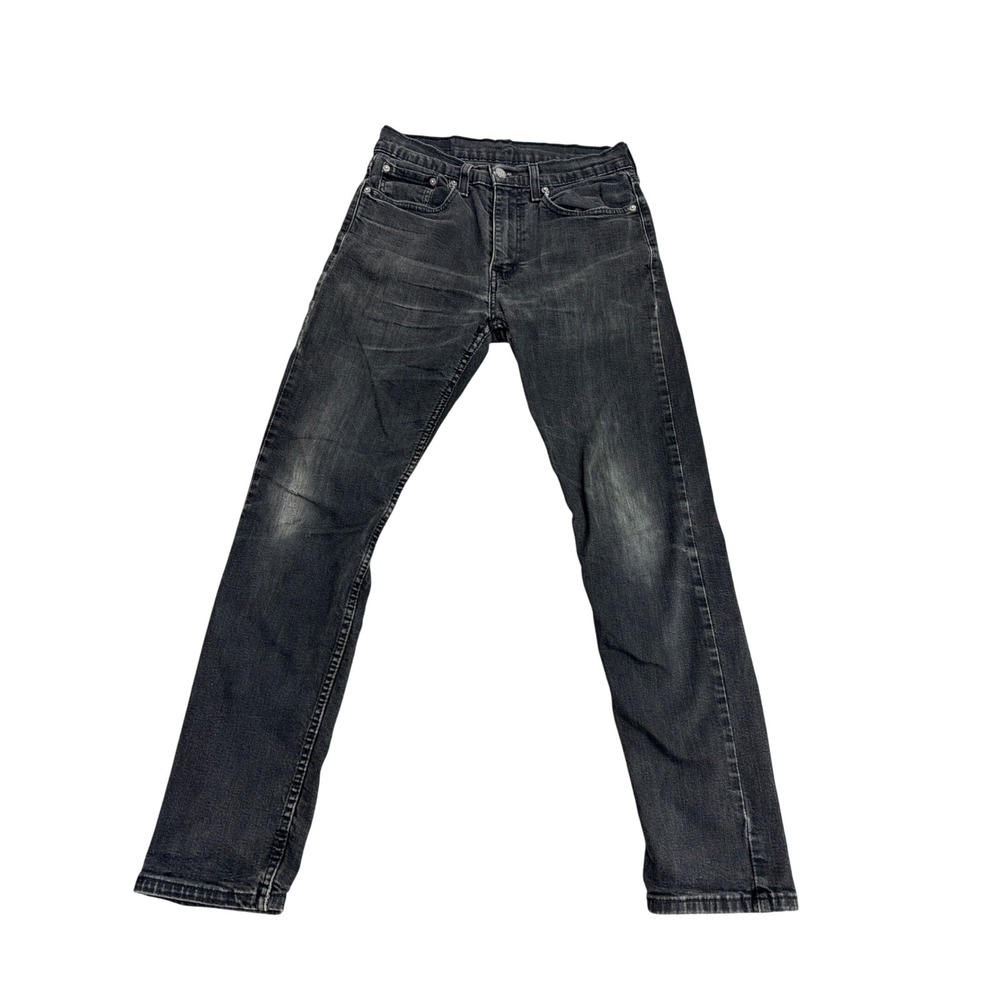 Levis 502 Taper Fit Jeans Mens 30x32 Faded Black Denim Tapered Leg 29507-0515